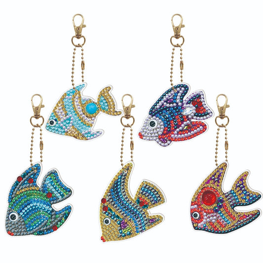 DIY Diamond Painting Craft Keychain - Little Fish