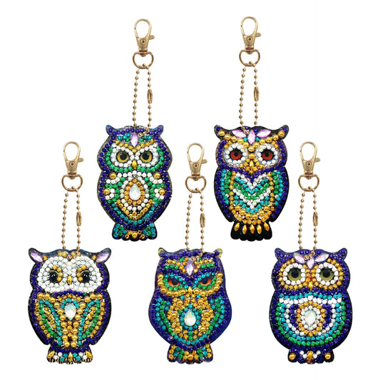 DIY Diamond Painting Craft Keychain - Owl