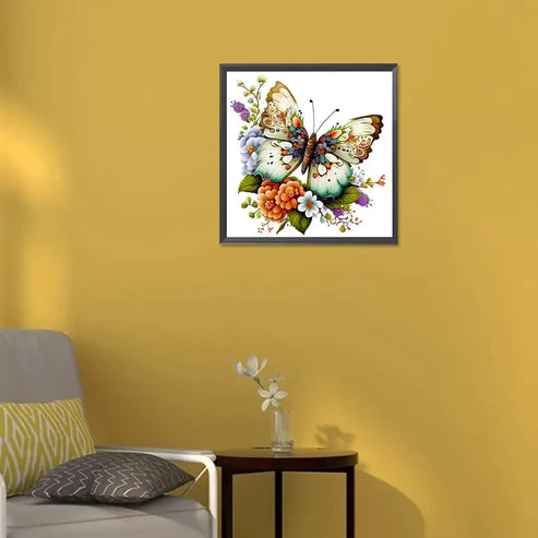 DIY 5D Diamond Painting Kit - Flower Butterfly