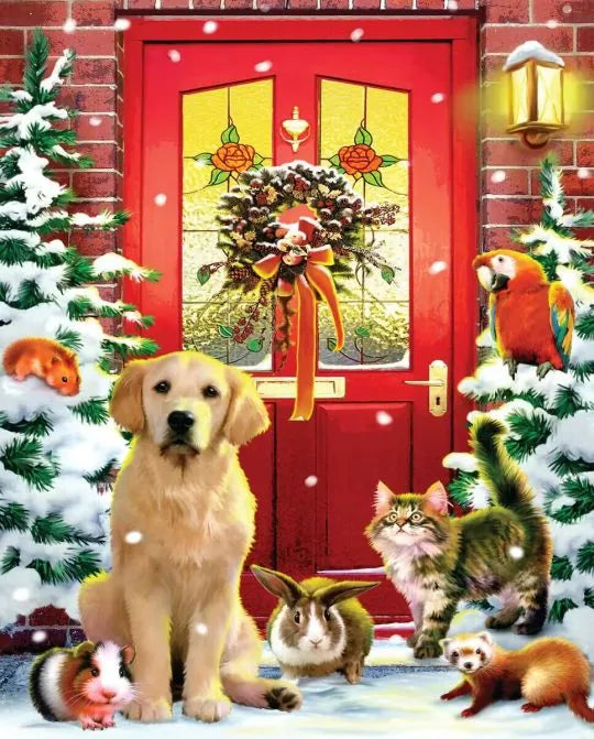 Paint By Numbers Kit - Dog Christmas Tree