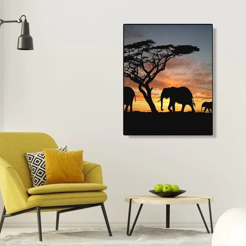 Paint By Numbers Kit - Sunset Elephant