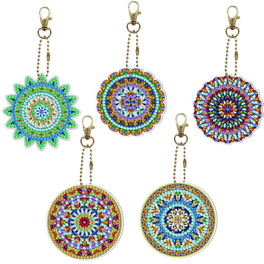 DIY Diamond Painting Craft Keychain - Mandala