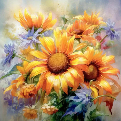 DIY 5D Diamond Painting Kit - Sunflowers