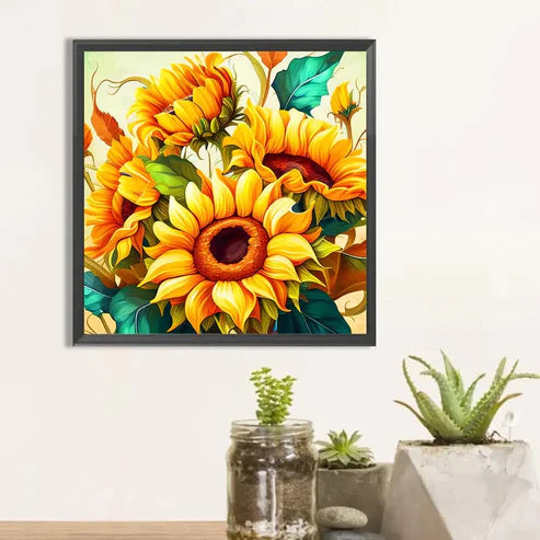 DIY 5D Diamond Painting Kit - Sunflower Bouquet