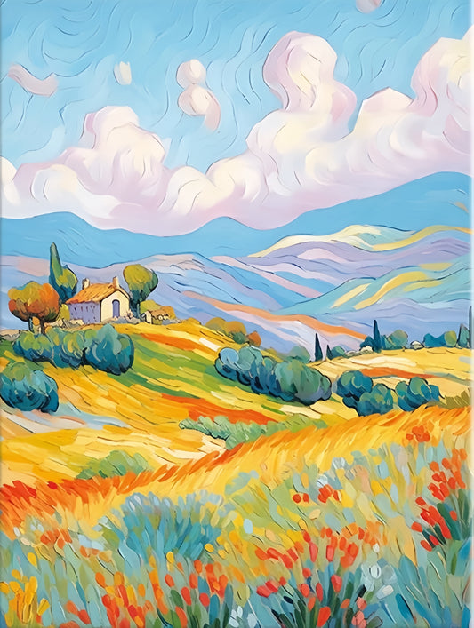 Painting By Numbers Kit - Abstract Colorful Landscape