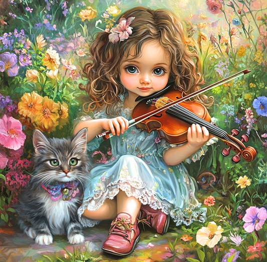 DIY Diamond Painting Kits - The Girl With The Violin