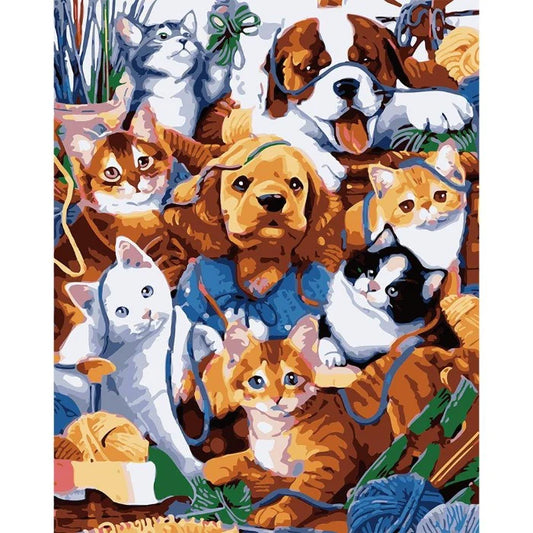 Paint By Numbers Kit - Cats and Dogs