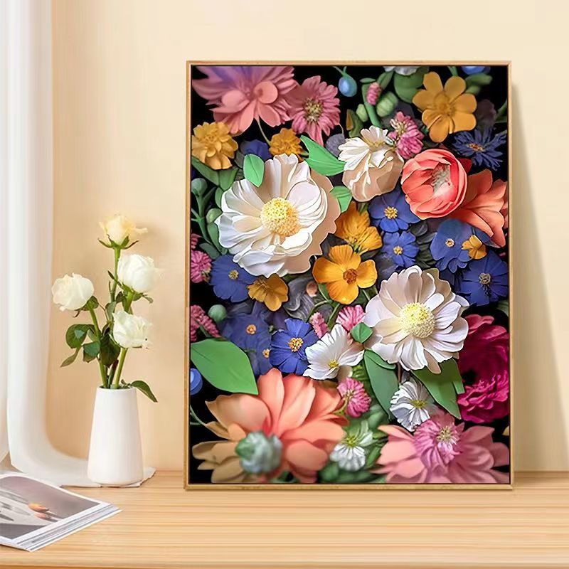 Paint By Numbers Kit - Blooming Flowers 1