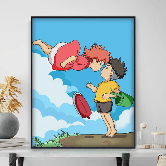 Paint By Numbers Kit - Ponyo and Sosuke