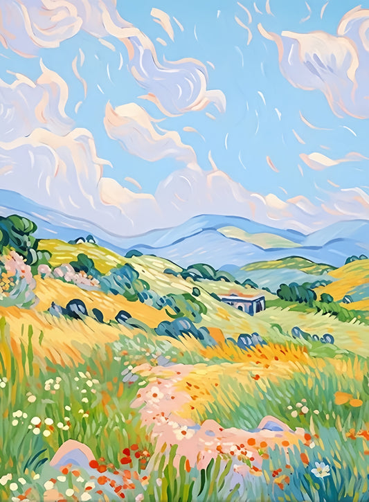 Painting By Numbers Kit - Abstract Colorful Landscape