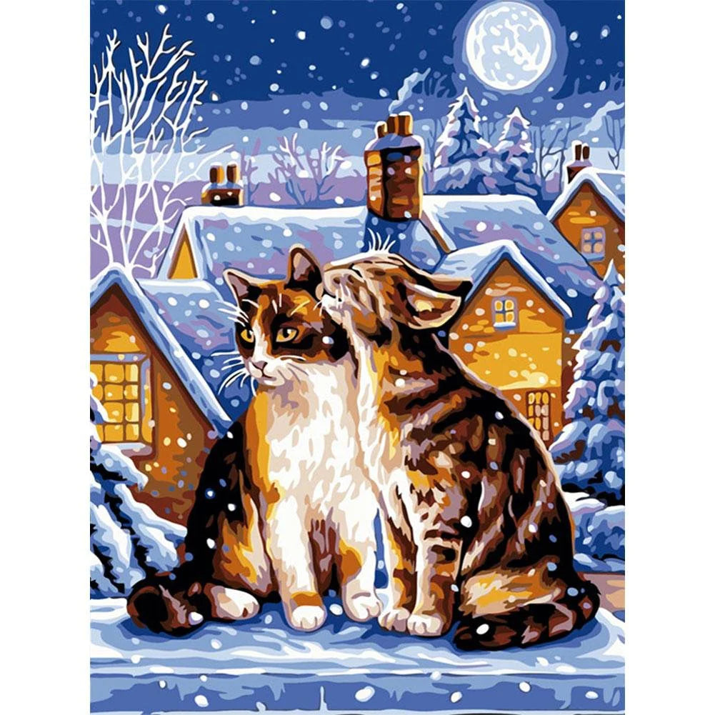 Paint By Numbers Kit - Snow Cats