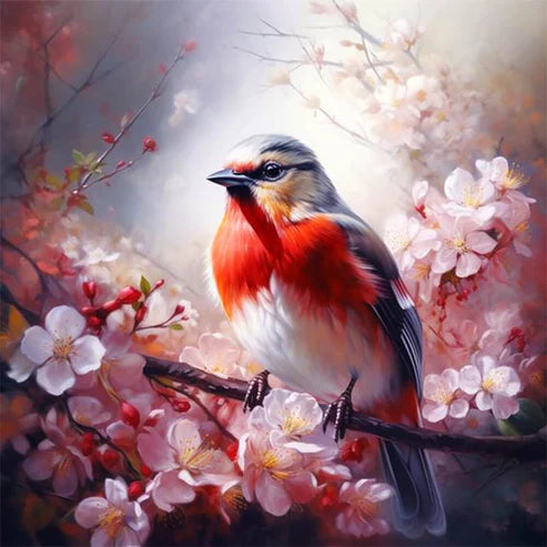 DIY Diamond Painting Kit - Sakura Bird