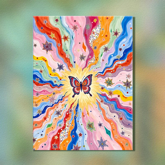 Painting By Numbers Kit - Abstract Colorful Butterfly