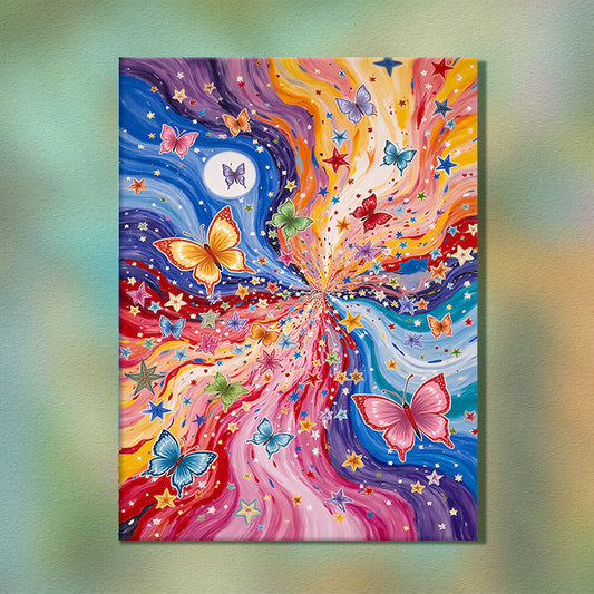 Painting By Numbers Kit - Abstract Colorful Butterfly
