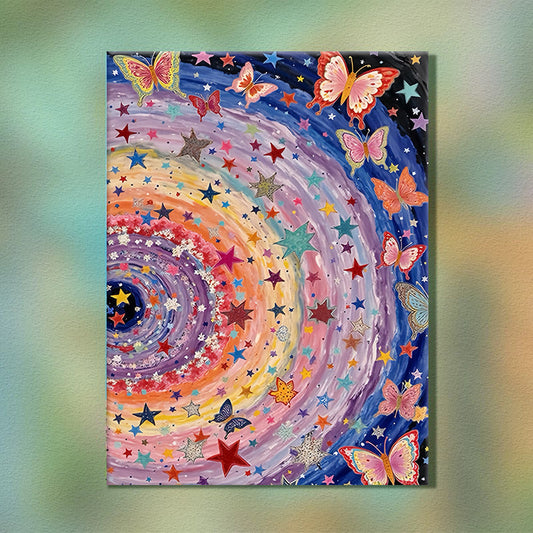 Painting By Numbers Kit - Abstract Colorful Butterfly