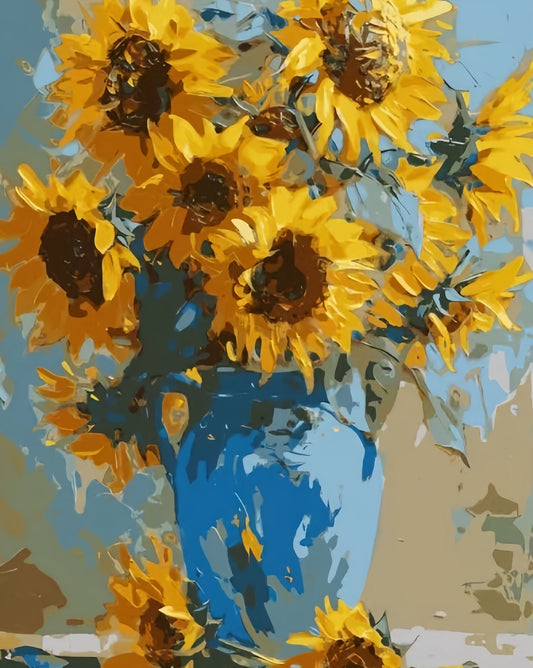 Painting By Numbers Kit - Sunflowers