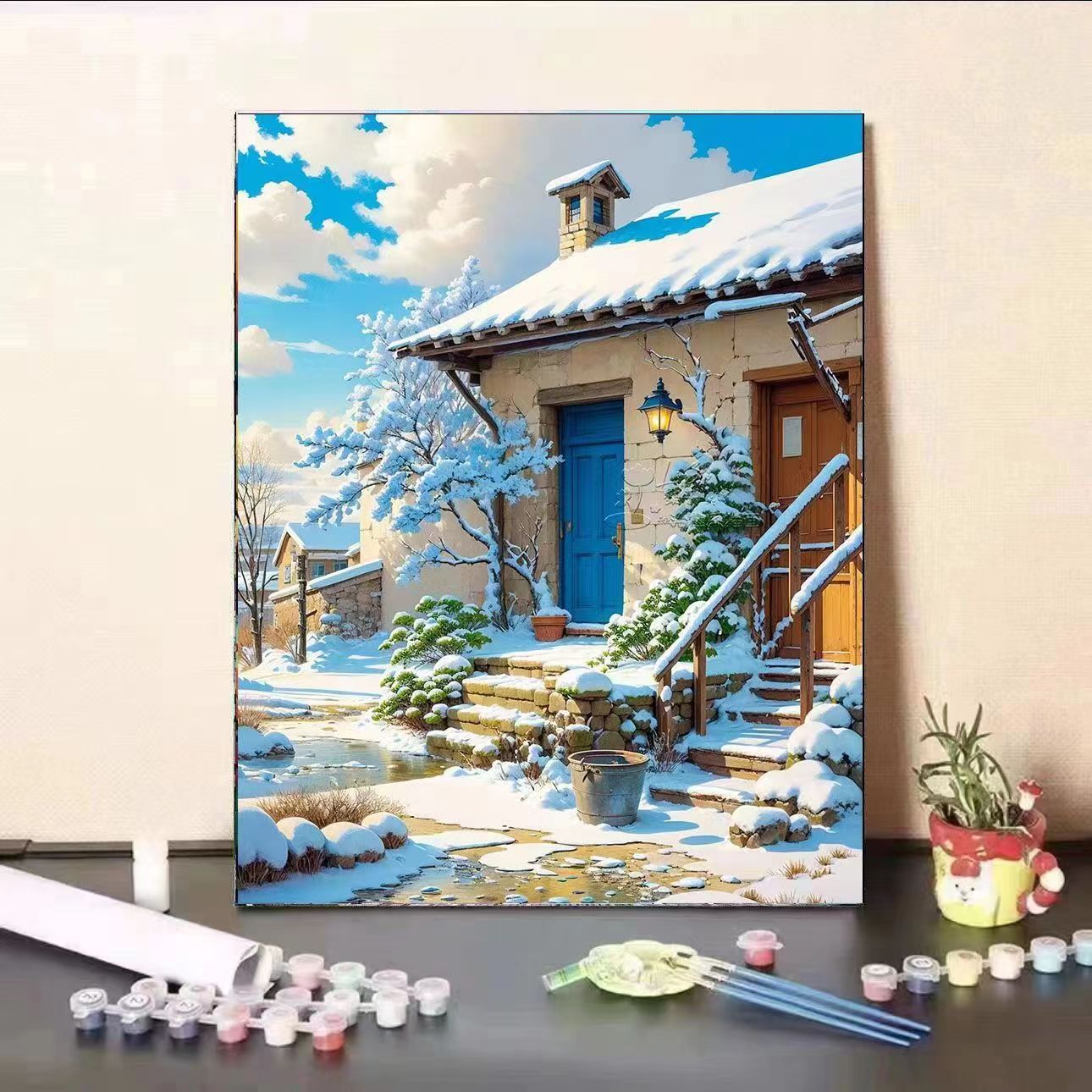 Paint By Numbers Kit - Snow and House 3