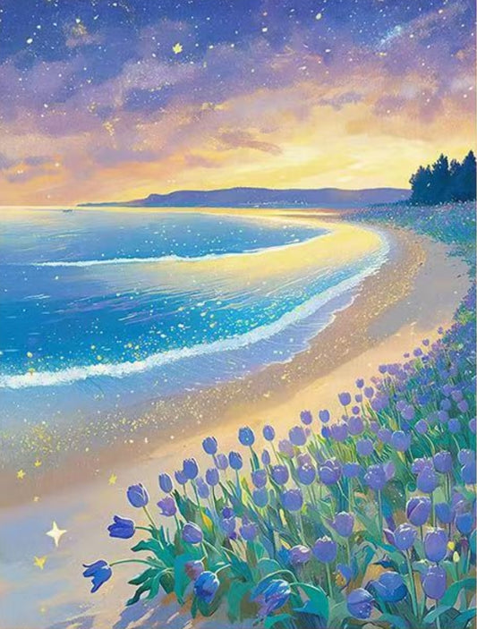 Paint By Numbers Kit - Tulips by the sea