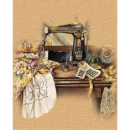 Paint By Numbers Kit - Sewing Machine