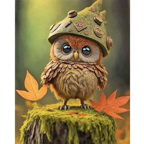 Paint By Numbers Kit - Baby Owl