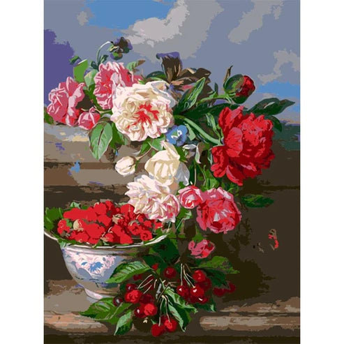 Paint By Numbers Kit - Ornamental Flowers