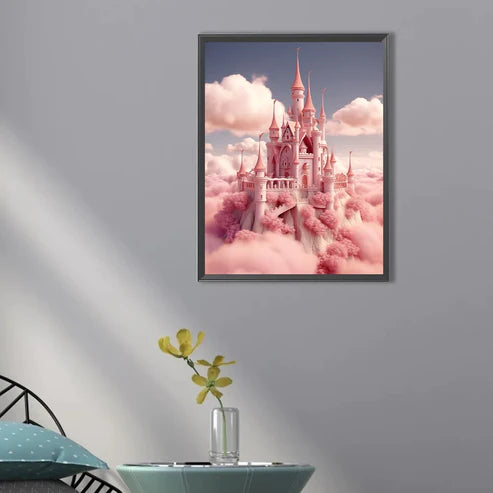 DIY 5D Diamond Painting Kit - Pink Castle Painting