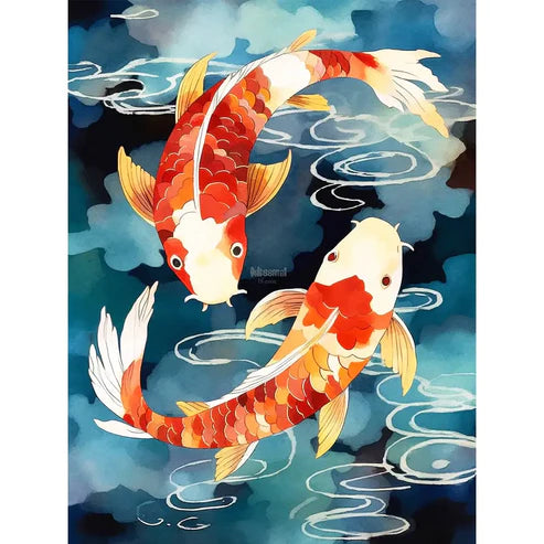 DIY Diamond Painting Kit - Koi Fish Painting