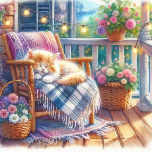 DIY Diamond Painting Kits - Sleeping Cat