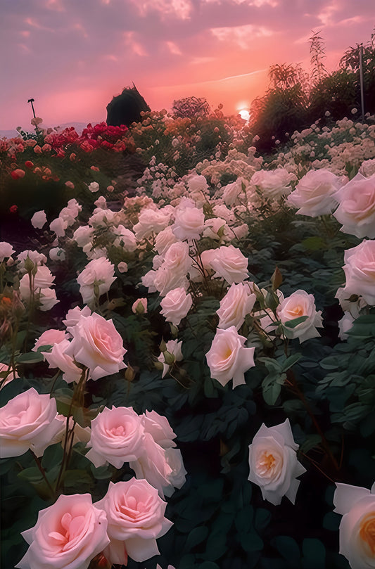 DIY Diamond Painting Kits - Pink Rose Garden