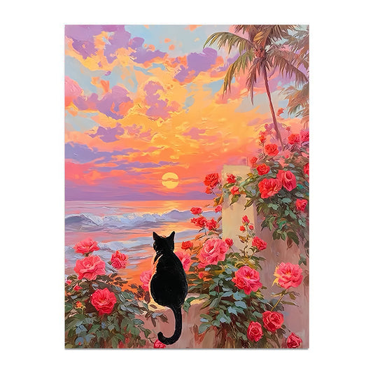 Painting By Numbers Kit - Black Cat