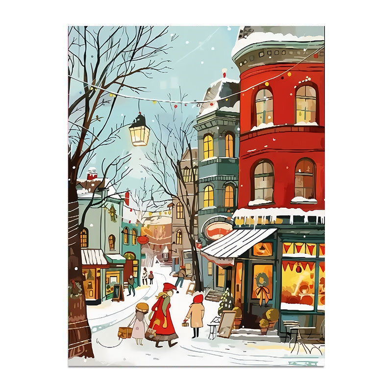 Painting By Numbers Kit - Christmas Street Scene
