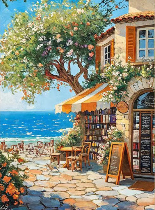 Paint By Numbers Kit - Seaside Bookstore 4