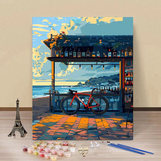 Paint By Numbers Kit - Seaside scenery 4