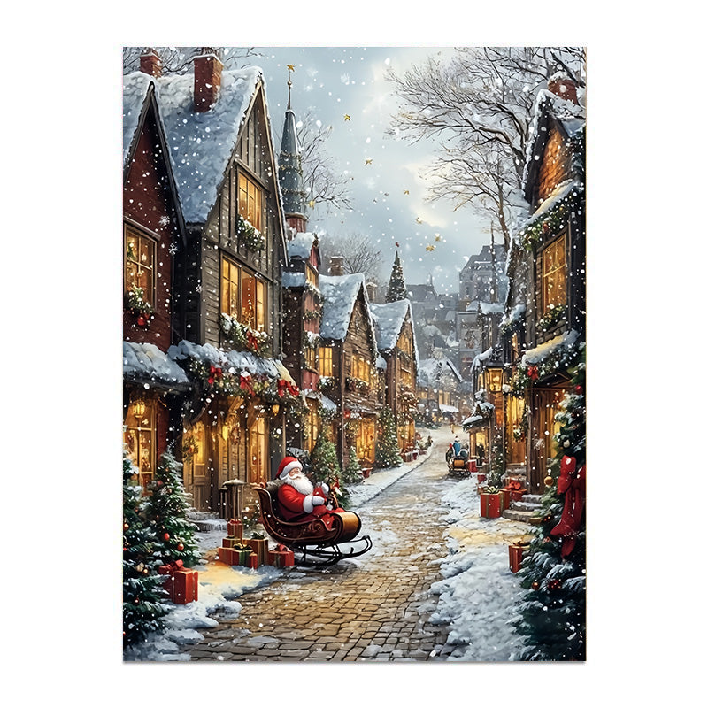 Painting By Numbers Kit - Christmas Street Scene