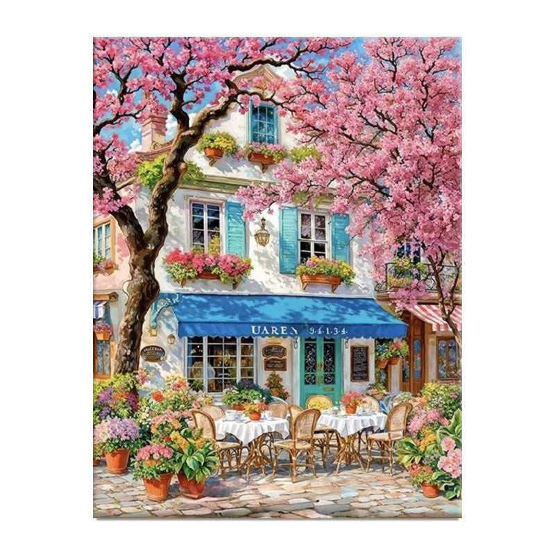 Painting By Numbers Kit - Flowers House
