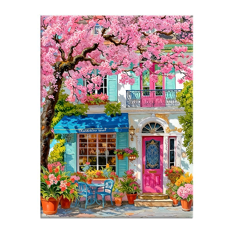 Painting By Numbers Kit - Flowers House