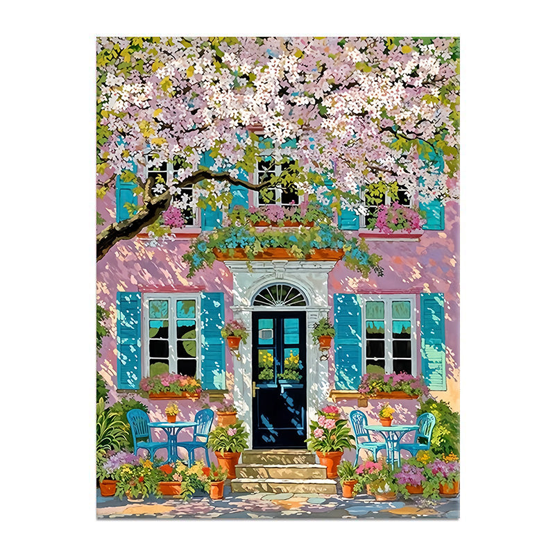Painting By Numbers Kit - Flowers House