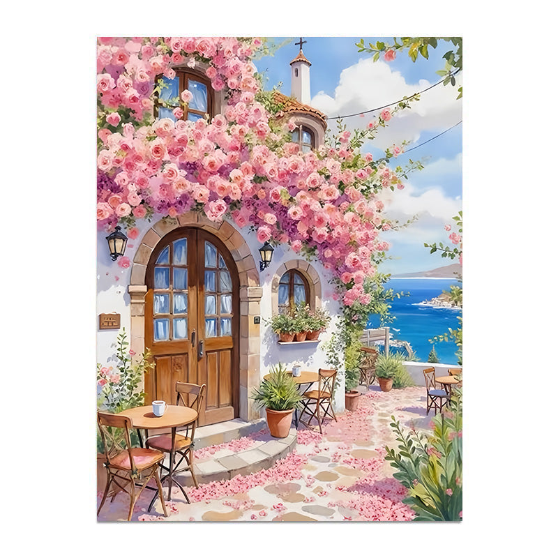 Painting By Numbers Kit - Flowers House