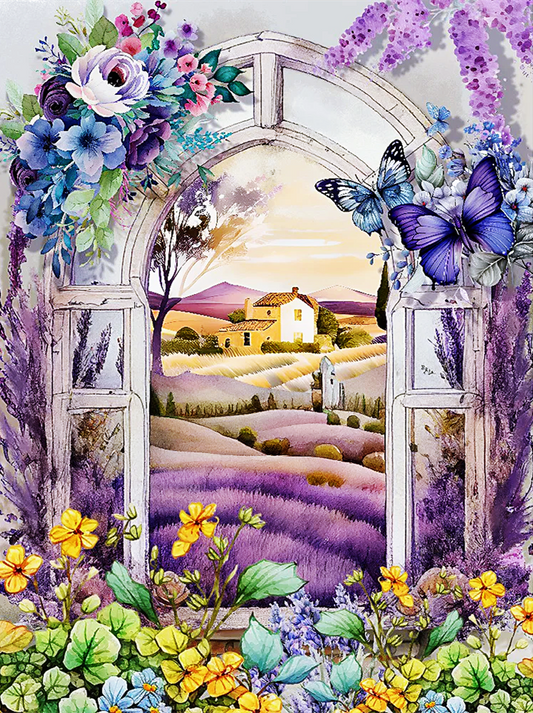 DIY 5D Diamond Painting Kit - Flowers Village