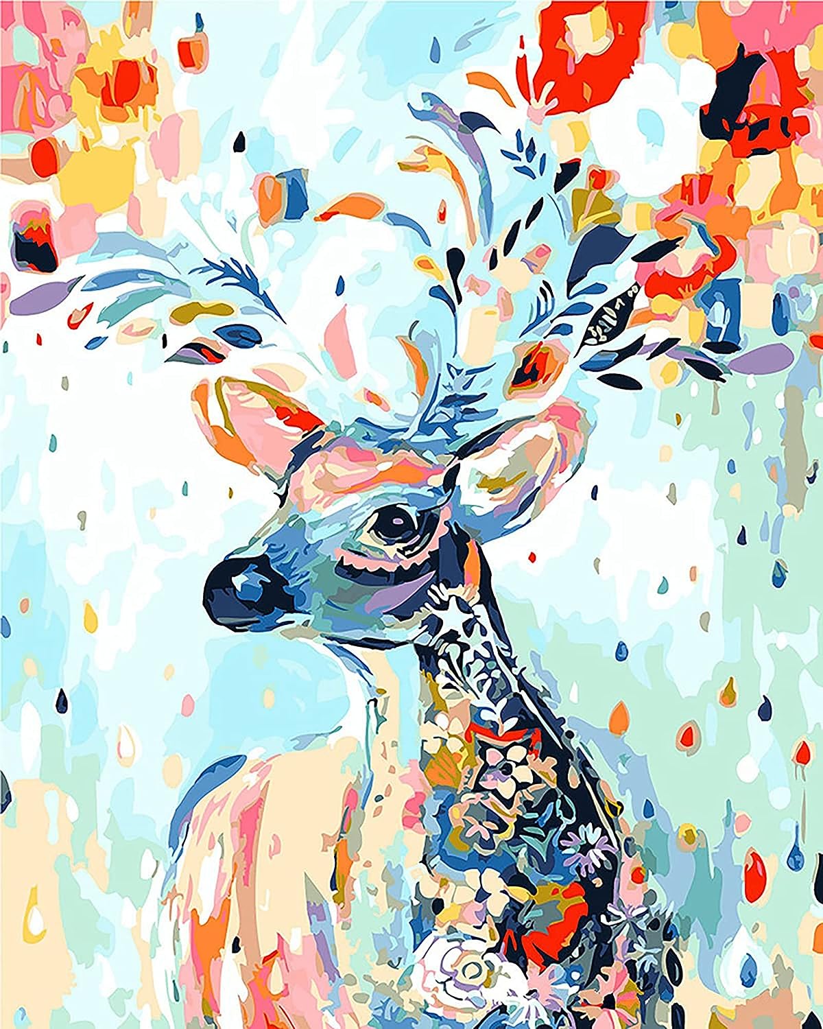 Paint By Numbers Kit - Flower Deer