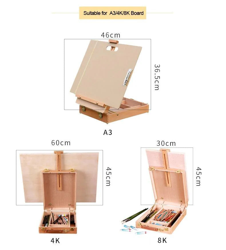 Paint By Numbers Tools - Wooden Easel with Storage