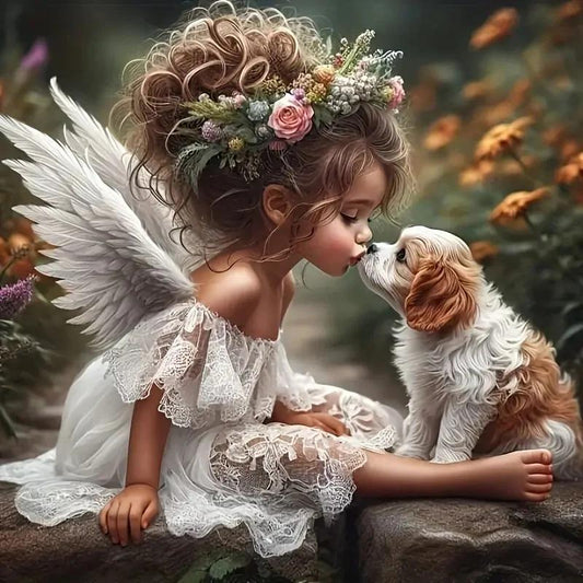 DIY Diamond Painting Kits - Girl And Puppy