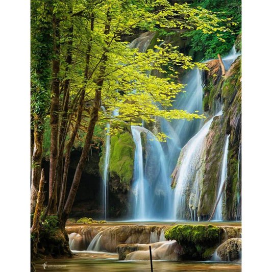 Paint By Numbers Kit - Forest Waterfall