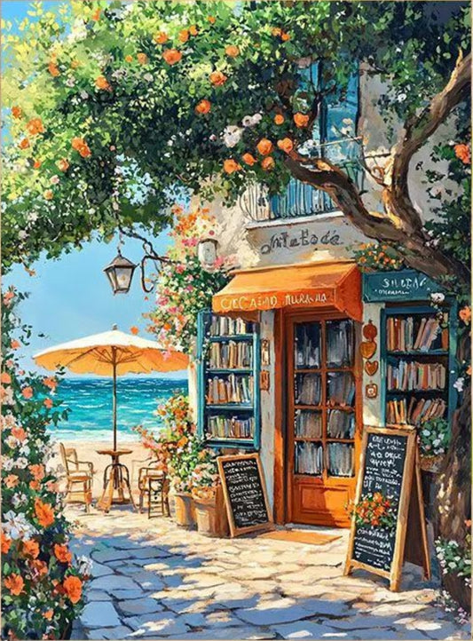 Paint By Numbers Kit - Seaside Bookstore 6