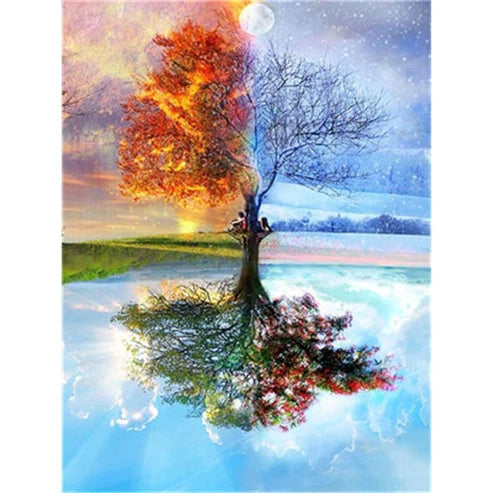 Paint By Numbers Kit - 4 Seasons Tree