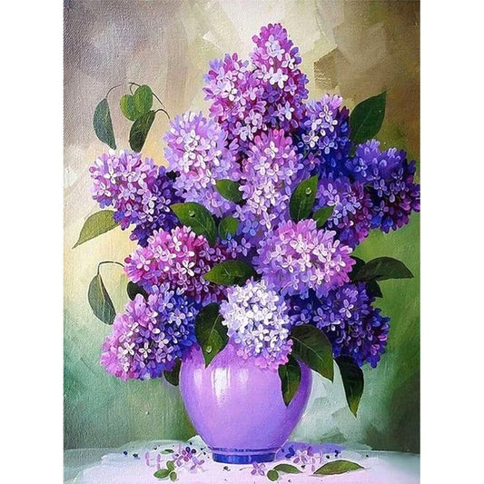 Paint By Numbers Kit - Purple Flower