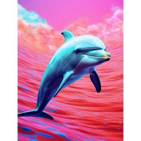 DIY 5D Diamond Painting Kit - Dolphin & Red Sea Painting