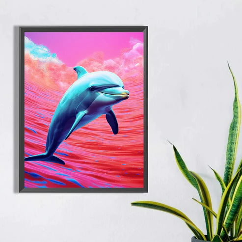 DIY 5D Diamond Painting Kit - Dolphin & Red Sea Painting