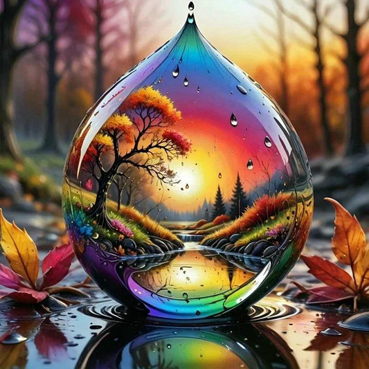 DIY Diamond Painting Kits - Abstract Water Droplet Landscape