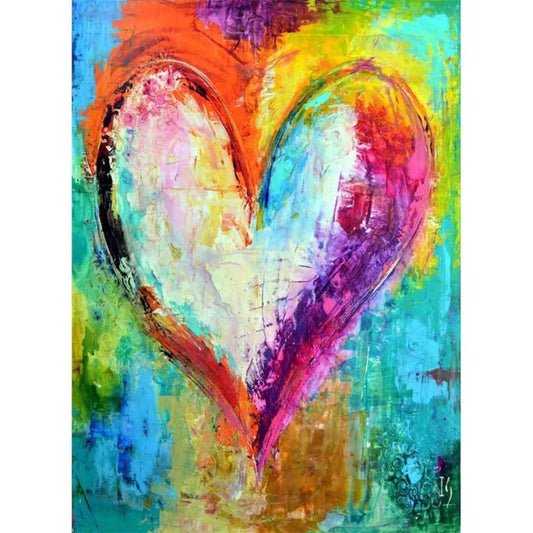 Paint By Numbers Kit - Colorful Heart